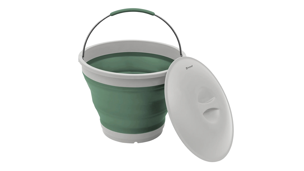 [651122] Falteimer rund mit Deckel Collaps Shadow Green Outwell