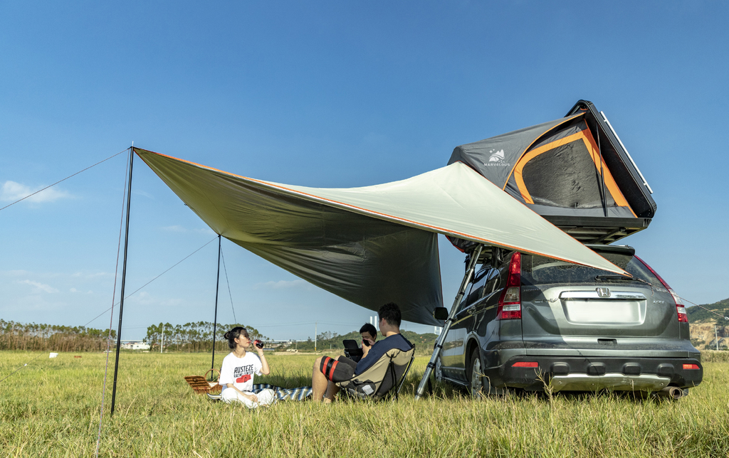 Tente de toit T800 Marvelous (S (120x200), noir avec reling)