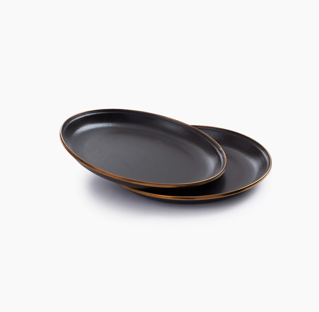 [CKW-342] Petites assiettes Enamel, set de 2, charcoal, Barebones