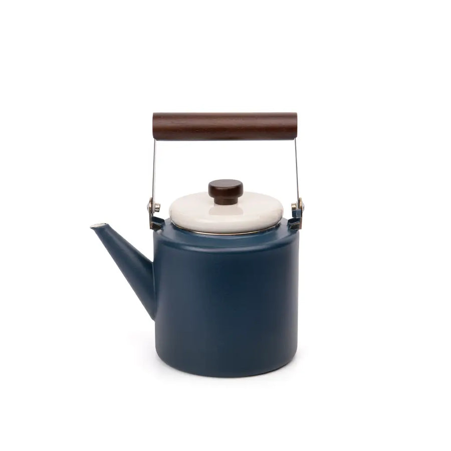 Bouilloire en émail bicolore, indigo blue, Barebones