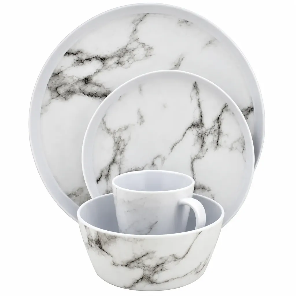 Service de table Eurotrail Marble, 16 pièces